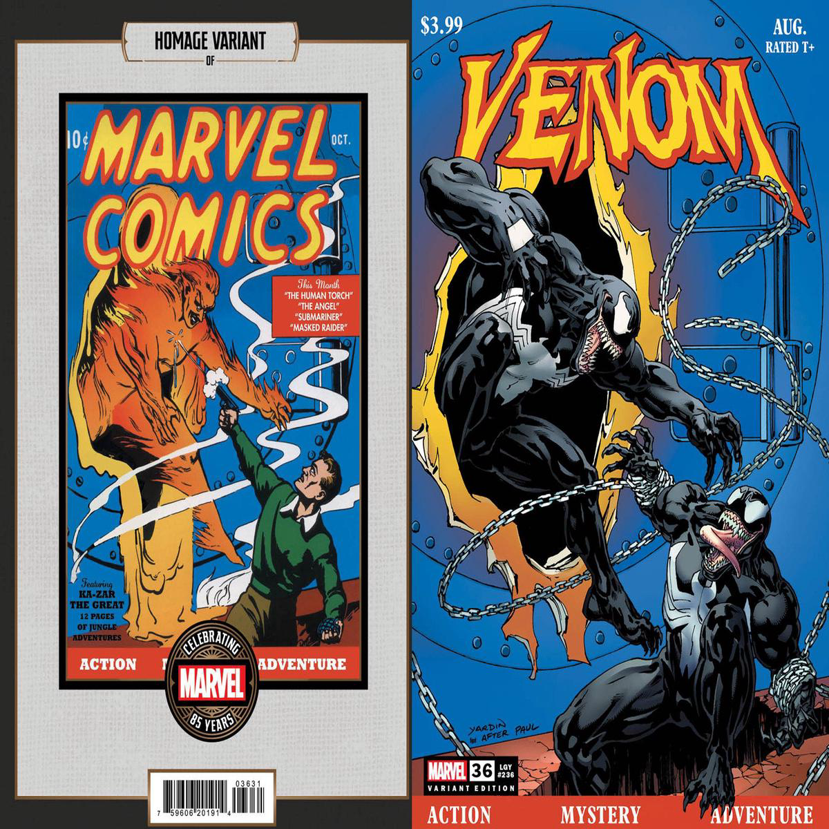 Venom 36 David Yardin Marvel 85th Anniversary Homage Variant Vw Vol 5 (2024) Marvel Comics