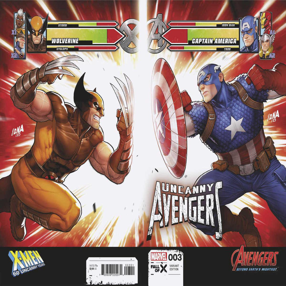 Uncanny Avengers 3 David Nakayama Wraparound X-Men 60th Variant Vol 4 (2023)