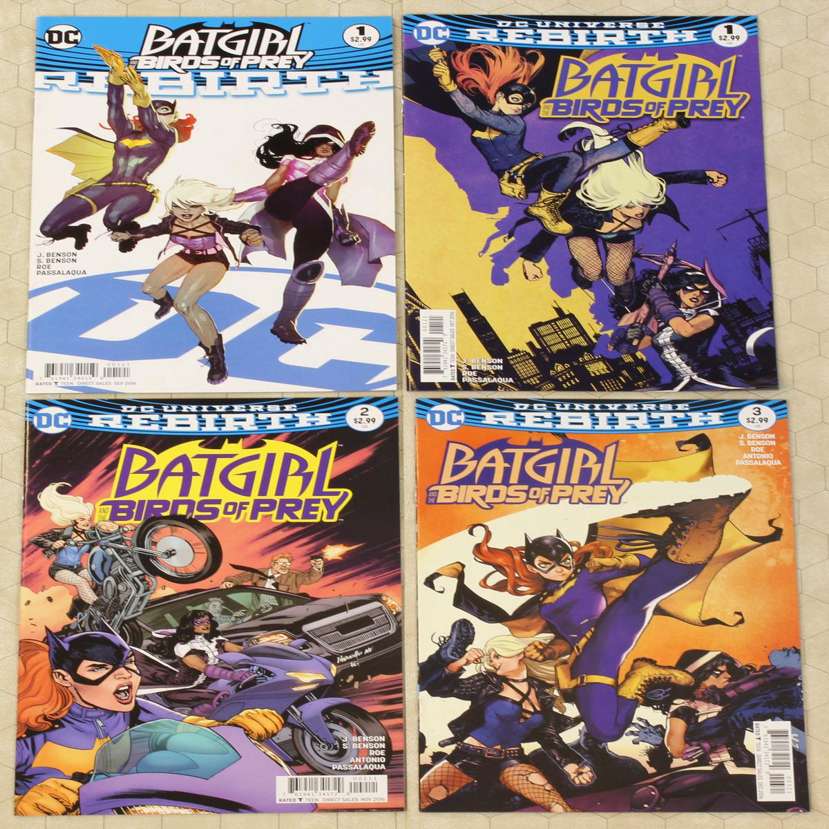 BATGIRL AND THE BIRDS OF PREY 1 8211 3 REBIRTH (2016) SET NM (DC Comics lot)